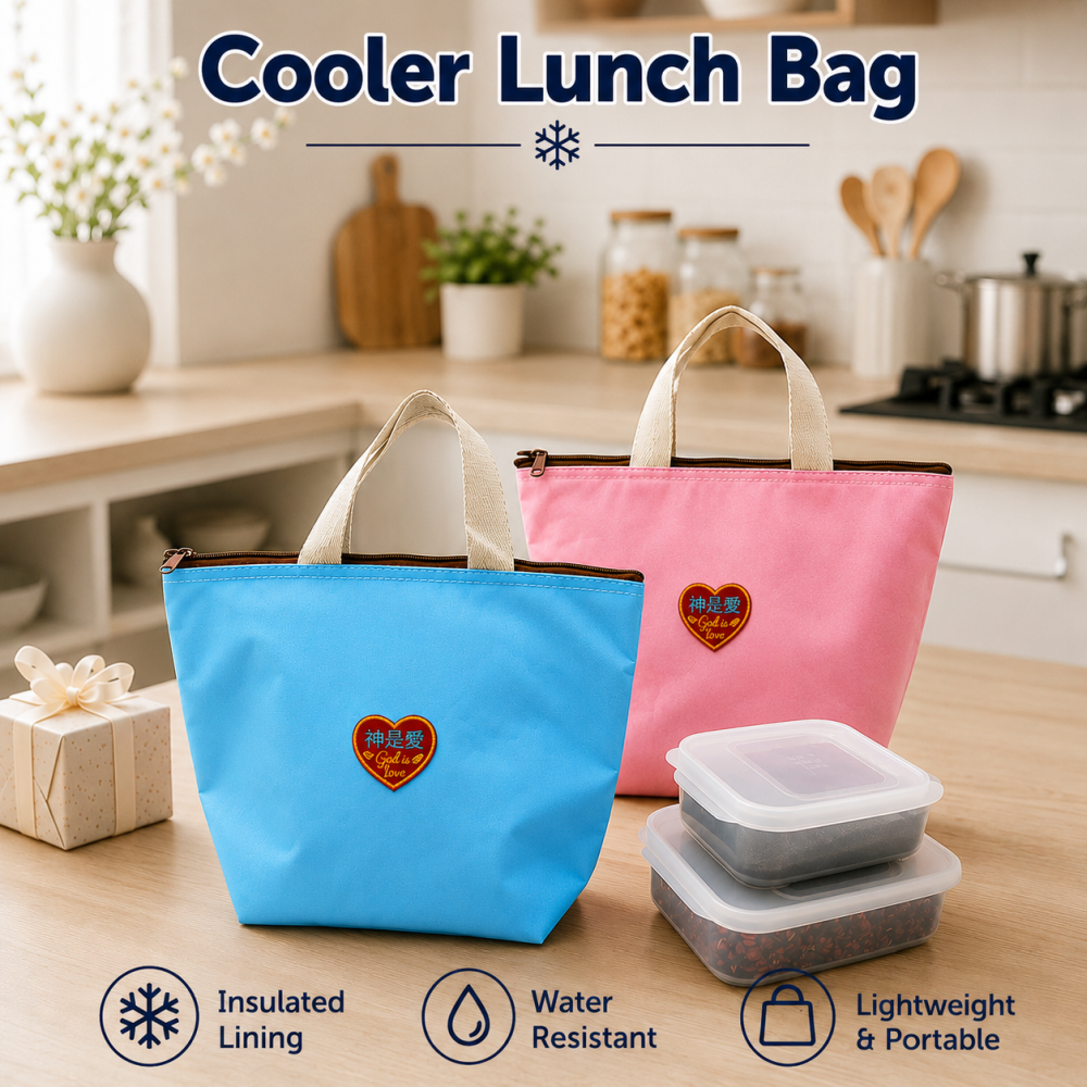 【2 Colors】Cooler Lunch Bag-God is Love 手提冰包便当包-神是爱 - Image 3