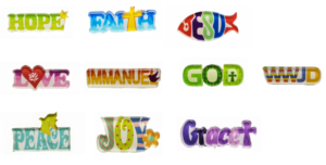 Badge from a Singapore Christian gift shop