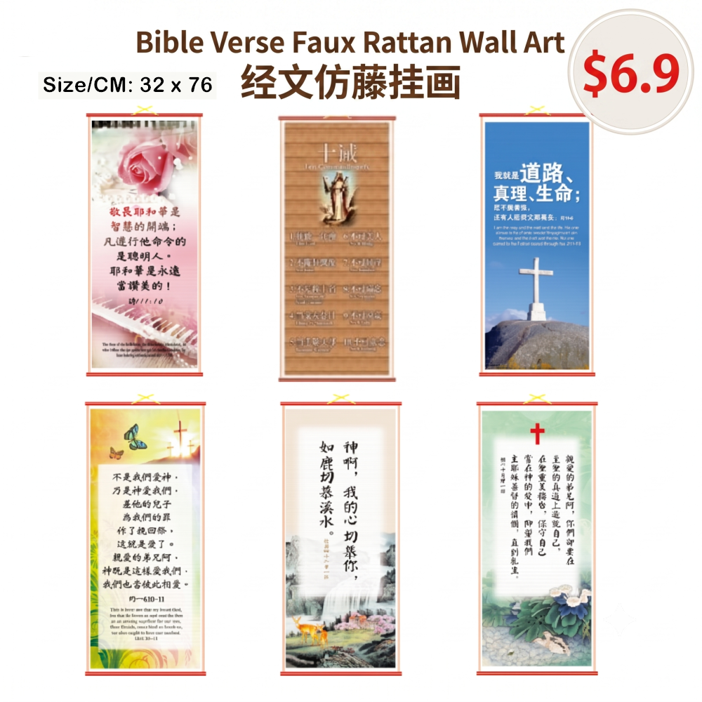 【6 Designs】Fine Faux Rattan Wall Art Series 挂画精美仿藤挂画