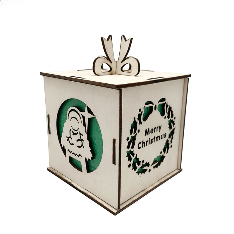 DIY Wood Gifts Box | 圣诞木质填色礼品盒- 平安礼物盒