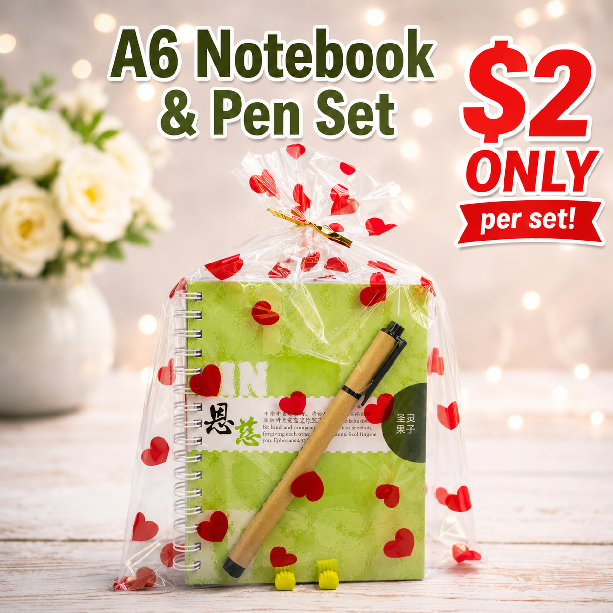 【14 Designs】A6 Bible Verse Notebook Set w Pen - Event Camp Sunday School Supplies Gift Set - Image 2