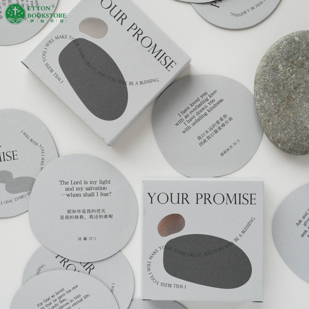 30pcs Bilingual Bible Verses Scripture Cards – Stone 石头经文卡(中/英文)