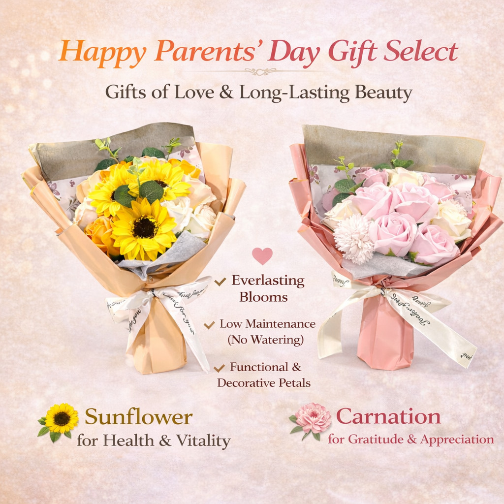 Soap Flower Bouquet with Card 香皂花花束 | Christian Parents’ Day Gift