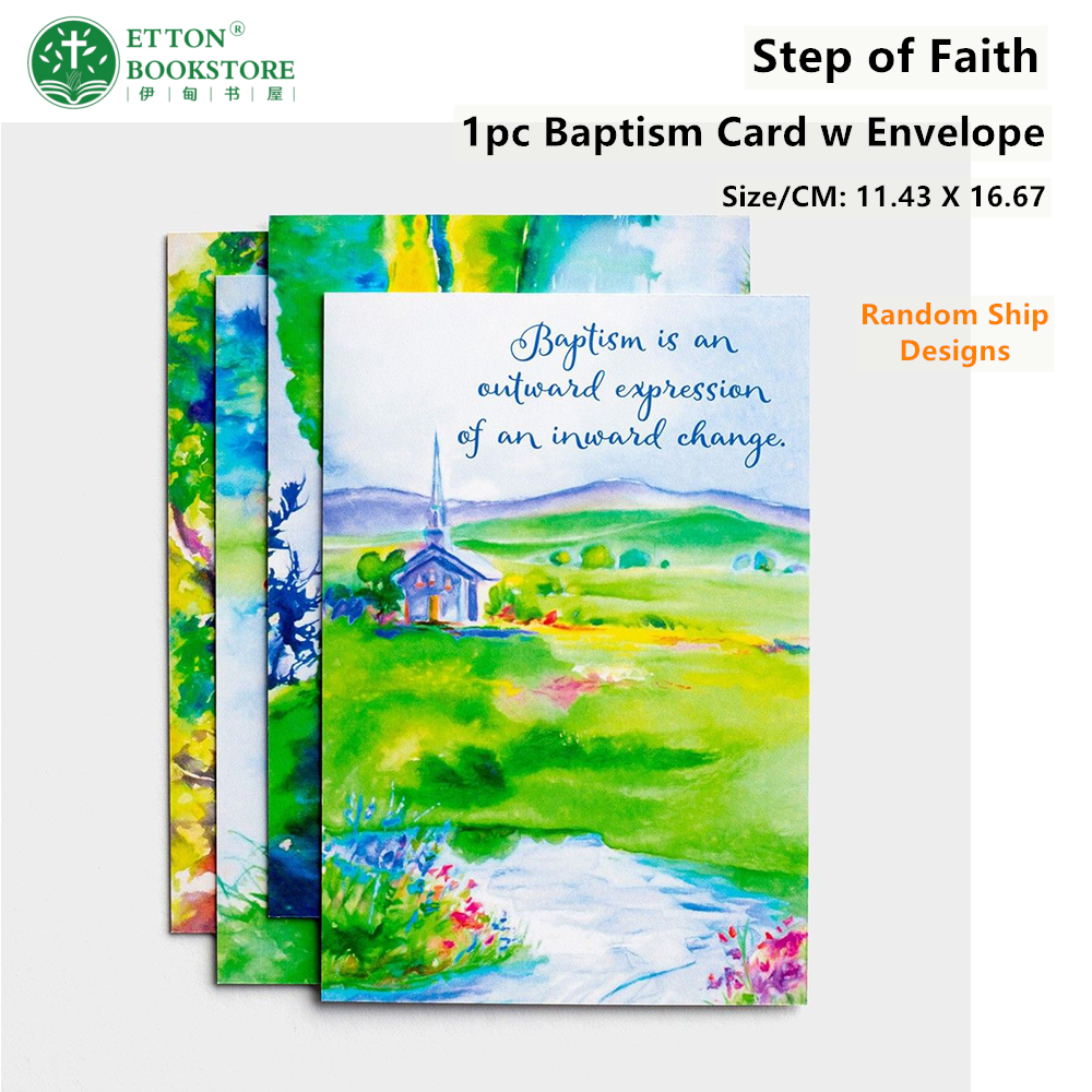 1pc Baptism Card w Envelope – Step of Faith J1032