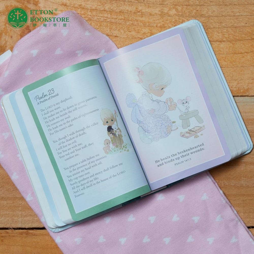 【NKJV】Precious Moments Bible -Blue Hard Cover - Image 6