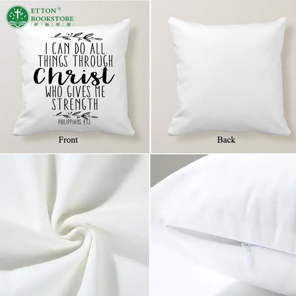 45X45cm Linen Cushion Cover With Insert Set -Fearless - Image 4