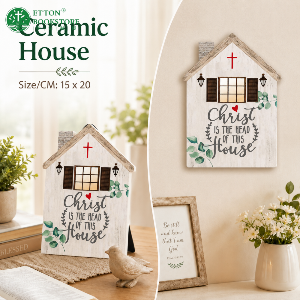 【Pre-order】Ceramic House - Christ is the head of this House 陶瓷房子摆件装饰