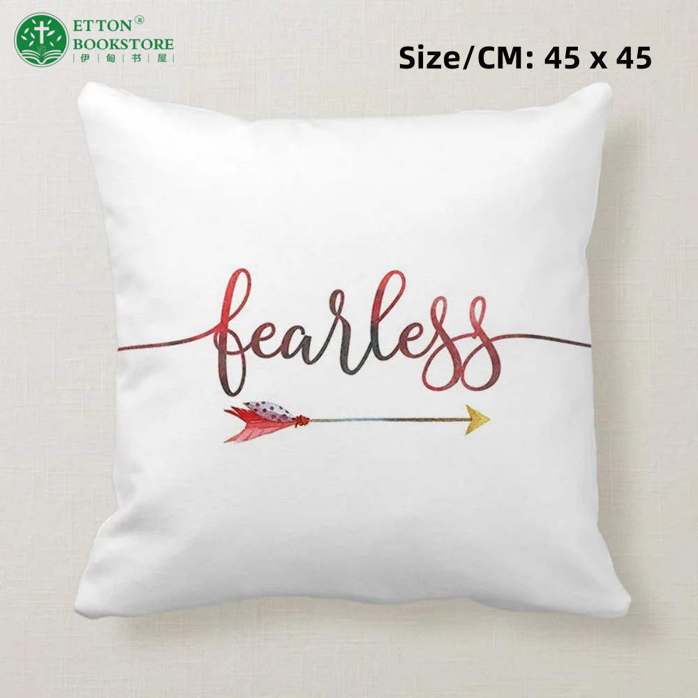 45X45cm Linen Cushion Cover With Insert Set -Fearless - Image 3