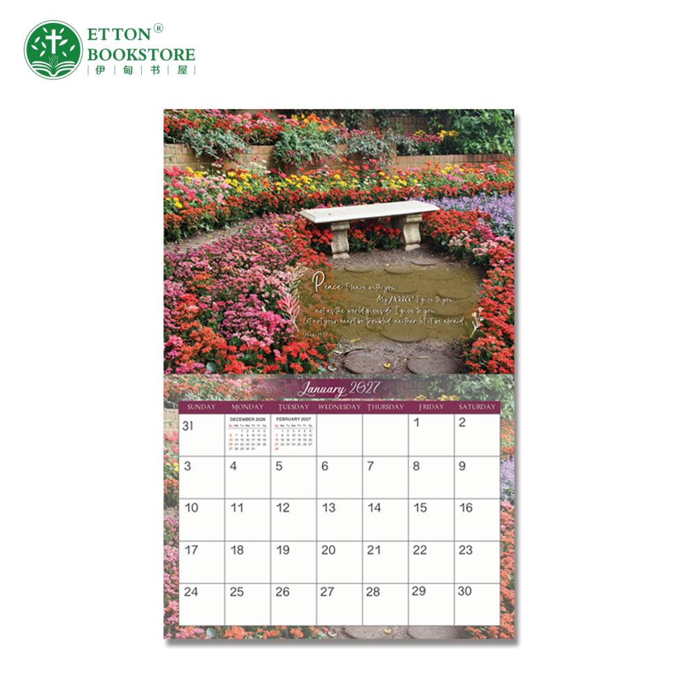 Wall Calendar -Peaceful Gardens - Image 3