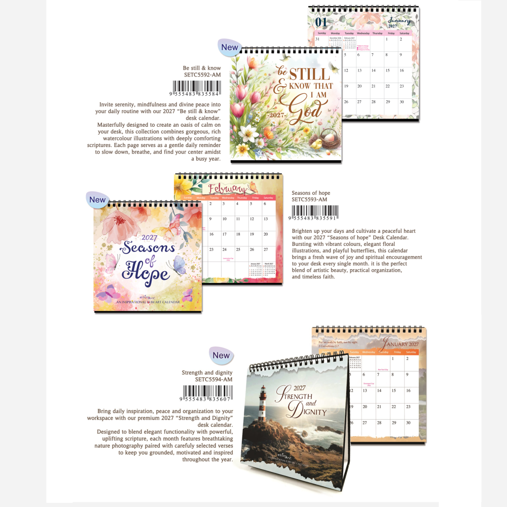 Scripture Desk Calendar 2027 -Strength And Dignity - Image 4